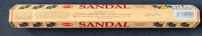 Produktbild von HEM 20 Räucherstäbchen [ Sandelholzgeruch - SANDAL ] handgerolltesRäucherwerk aus Indien
