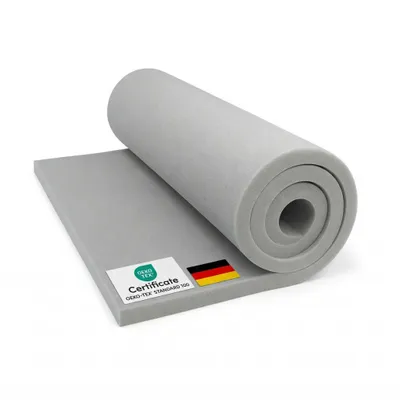 Produktbild von Polsterschaum RG25 200x120x10 cm – Schaumstoff für Möbel, Matratzen und Kissen