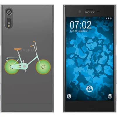 Produktbild von PhoneNatic Case kompatibel mit Sony Xperia XZs Silikon-Hülle Bike M1