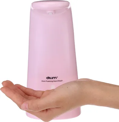 Productafbeelding van 300 ml, automatische zeepdispenser met inductietechnologie, infraroodsensor en aanraaksensor voor het doseren van schuimzeep - wit