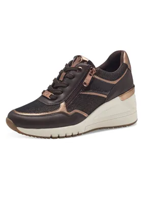Produktbild von Marco Tozzi Damen Low Sneaker Low Top Keil 2-23743-42 Schwarz