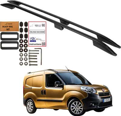 Obrázok produktu pre Strešné nosiče FIAT DOBLO KURZ AB 2010-2022 čierne pevné odolné