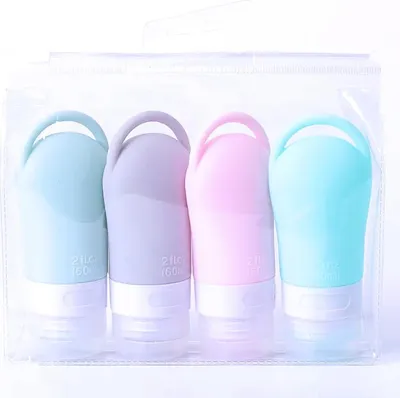 Immagine prodotto di Bottiglie da viaggio in silicone - set di 4x 60 ml