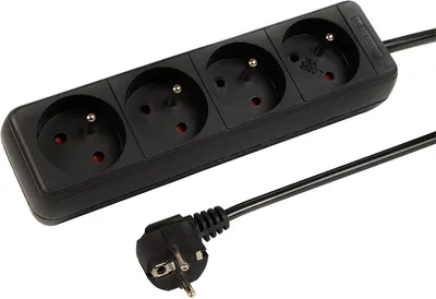 Obrázok produktu pre Predlžovací kábel 3m/4z PK34BK+ (3x1,5mm) čierny