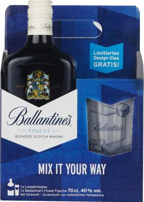 Produktbild von Ballantine's 40% 0,7L GP.inkl Design-Glas