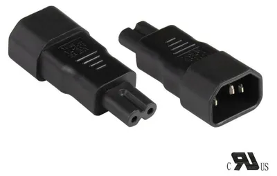 Obrázok produktu pre Alcasa PA-1470S, C14, C7, 250 V, 2,5 A, Čierna, Polyvinylchlorid (PVC)
