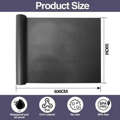 Productafbeelding van Unyqoos® EVA-ladesleutel 50x600 cm – antislip, waterbestendig, op maat te snijden, beschermt tegen krassen, geschikt voor keuken en koelkast