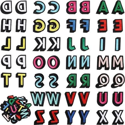 Immagine prodotto di Set di lettere adesive dalla A alla Z per cappelli, giacche e camicie, 52 pezzi