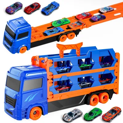 Productafbeelding van 3-in-1 Peuterspeelgoed met Transportwagen en Racebaan