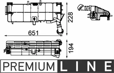 Produktbild von MAHLE Ausgleichsbehälter Kühlmittel passend für MERCEDES-BENZ AXOR Kühlwasser CRT 49 000P