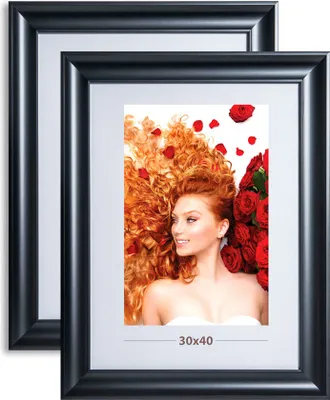 Produktbild von 2er 3er 5er Lifestyle Plexi Foto Rahmen Collage Wanddeko Poster 40D - Farbe: 2er Pack Schwarz | Format: 21x29,7