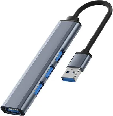 Image de Adaptateur hub USB 4-en-1 avec un port USB 3.0 et trois ports USB 2.0 pour MacBook Pro, ordinateurs portables Windows et autres périphériques USB