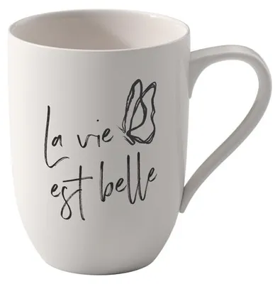 Imagen del producto de Taza con asa "La vie est belle", 115 x 80 x 104 mm, 290 ml | Villeroy & Boch | N.º de artículo: 1016219673 | EAN: 4003686431140
