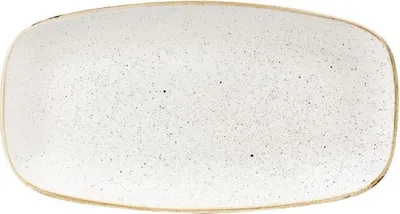 Produktbild von Churchill Stonecast Rechteckige Teller, Gerstenweiß, 189 x 355 mm