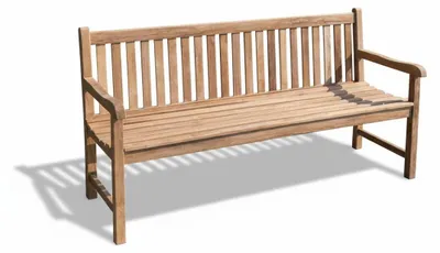 Produktbild von Stabile Gartenbank Picadelly 180 cm in Premium Teak mit Armlehne