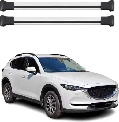 Produktbild von Dachträger Grundtäger für Mazda CX-5 2017-2025 75kg Aluminium Silber 2 tlg