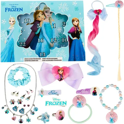 Zdjęcie produktu dla Disney Frozen Kalendarz Adwentowy 2026 Dzieci Dziewczynki Magiczny Kalendarz Adwentowy Niebieski