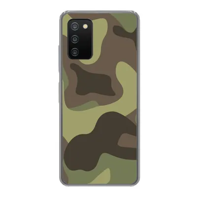 Produktbild von MuchoWow® Handyhülle Schutzhülle Hülle für Samsung Galaxy A03s Illustration eines Tarnmusters Silikon Softcase Handy Hülle - Schutz