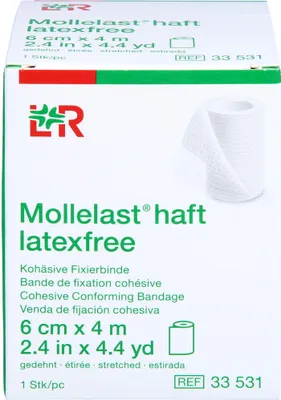 Obrázek produktu pro Mollelast obvazy bez latexu 6 cmx4 m bílé 1 ks