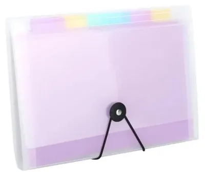 Produktbild von Aktenordner A5 aus PP-Material, 13 Fächer, transparent - Biurfol