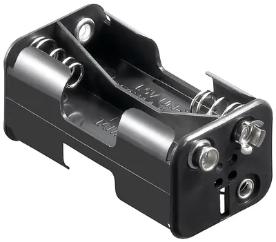 Produktbild von 4x AA (Mignon) Batteriehalter, Druckknopf