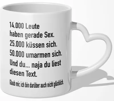 Produktbild von 22Feels Lustige Tasse Büro Humor Spruch Wichteln Geschenk Secret Santa Arbeitskollege Kaffeetasse Witzig Männer Frauen (Herzhenkel Weiss)