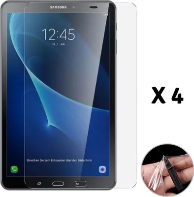 Image de Film de protection d'écran pour Samsung Galaxy TAB A6 10.1 2016 [4 pièces] Film de protection d'écran flexible en plastique transparent Phonillico®