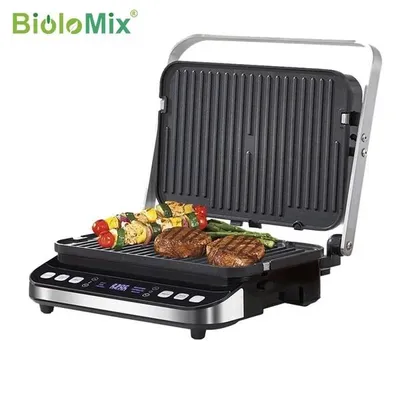 Produktbild von BioloMix BCG02D digitaler Kontaktgrill 2000 W, 180° aufklappbar