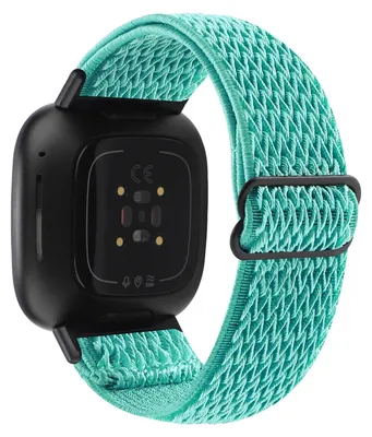 Produktbild von By Qubix passend für Fitbit Versa 3/4 & Sense 1/2 Nylon-Loop-Armband - Mintgrün