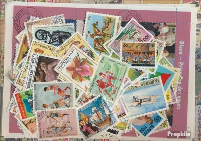 Produktbild von Briefmarken Burkina Faso 250 verschiedene Marken