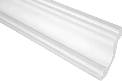 Produktbild von GRAND DECOR Stuckleisten Decke modern, PolyurethanHartschaum & Flexibel - 2m Deckenleisten glatt Eckprofile Kranzleisten Deckenzierleisten (10 Meter P808 weiß)