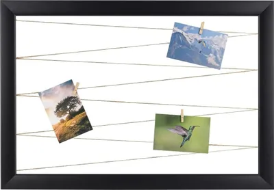 Produktbild von FC Fotohalter Pinnwand Fotorahmen Schwarz Matt Neo Collage Line 53G Bilderrahmen inklusive CLAMARO , Größe:65x45cm (Querformat)