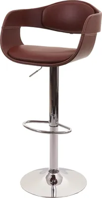 Obrázek produktu pro Barová židle HWC-A47b, barová židle, retro design, imitace dřeva  hnědá