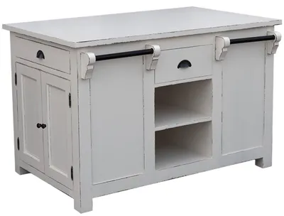 Produktbild von Casa Padrino Landhausstil Kücheninsel Antik Weiß 135 x 85 x H. 90 cm - Shabby Chic Küchenmöbel