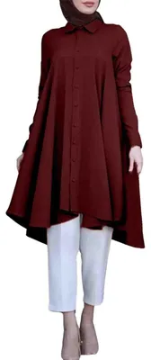 Imagen del producto de Vestido musulmán moderno con mangas acampanadas y mangas largas