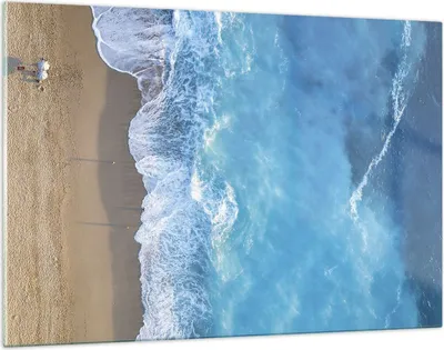 Produktbild von Bilder auf glas - Einteilig - Strand Rand Meer - 120x80cm - Glasbilder - Wandbilder - Bilder - zum Aufhängen bereit - Wanddekoration aus Glas - Glas Bilder - Wandbild auf Glas - GAA120x80-5118