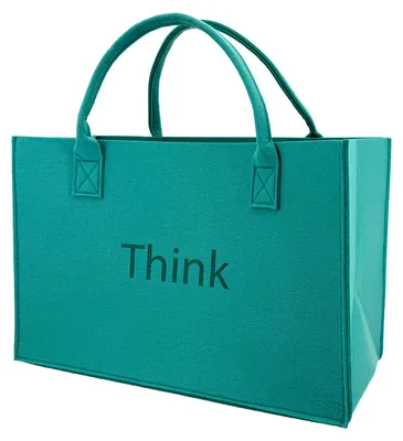 Produktbild von heimtexland ® Allzweck Filztasche Shopper Tasche Tragetasche Filz Einkaufstasche Einkaufskorb XL Shopping Bag Henkeltasche Typ717 Türkis Think