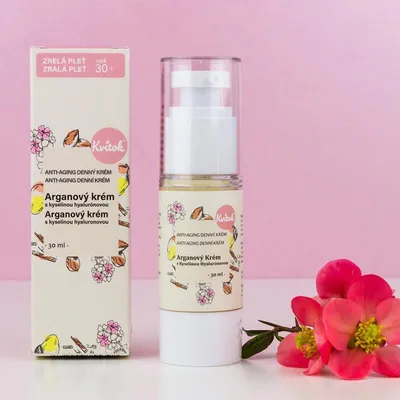 Obrázek produktu pro Kvitok Arganový krém s kyselinou hyaluronovou pro zralou pleť 30+ 30 ml