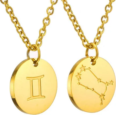 Produktbild von Sternzeichen Kette Gold Zwilling AFSTALR horoskopische Halskette Frau Freundin Mutter Geburtstagsgeschenk