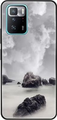 Produktbild von König Design Hülle kompatibel mit Xiaomi Poco X3 GT Kunststoff Soft Handyhülle - Handy Case Felsen Wolken