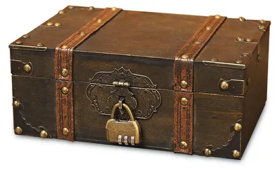 Produktbild von Vintage Holzschatztruhe - Schatztruhe mit Schloss - Aufbewahrungsbox - Spielzeugaufbewahrungsbox - Dekoration - 23,5 x 16 x 9,5 cm