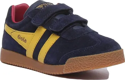 Produktbild von Gola Harrier Velcro Klassische Turnschuhe mit 2 Klettverschlussriemen Sonne der Mar e für K der – undefined / Navy