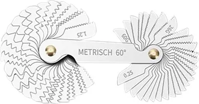 Obrázek produktu pro INF Měřidlo závitu 58 ks, metrické 60°, imperiální 55°, US 60° pro šrouby a matice