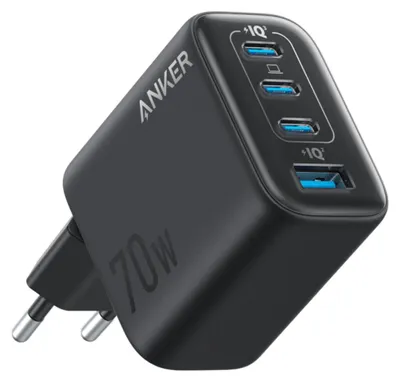 Immagine prodotto di ANKER Anker Zolo Charger (70 W, 4 porte, PD 3.0), nero