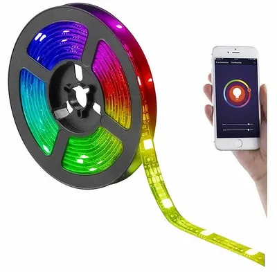 Image de Bande LED RVB USB connectée à commandes vocales - 2 m