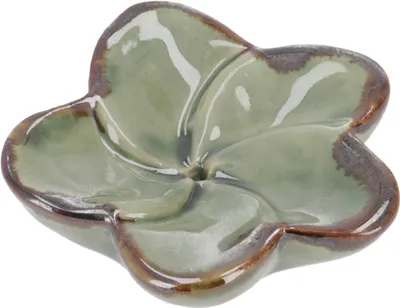 Produktbild von Exotischer Keramik Räucherstäbchenhalter - Jasmin Grün, 2*7*7 cm, Räucherstäbchen Halter