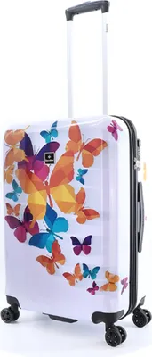 Produktbild von Saxoline Motiv Reise Koffer Rollen Trolley Bunt Schmetterling 67 medium Bowatex