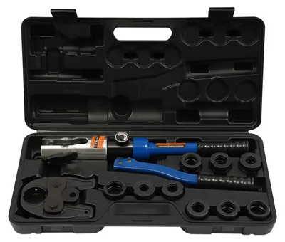 Produktbild von Hydraulische Rohrpresszange - Rohrpresswerkzeug - 10 t - Professionell - Pressbacken der V/M-Serie