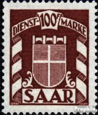 Produktbild von Briefmarken Saarland 1949 Mi D44 postfrisch Wappen des Saarlandes