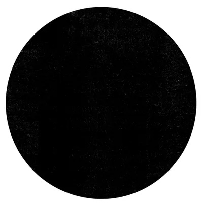 Waschbarer Teppich rund 120 cm schwarz modern